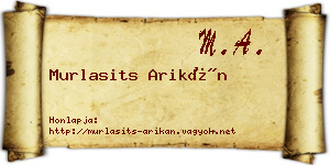 Murlasits Arikán névjegykártya